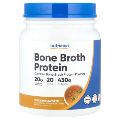 Nutricost Bone Broth Protein, Chicken, 15.4 oz (430 g)