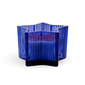 3oz Ribbed Star Glass Candle Blue - Bullseye's Playground™ - 1 of 3