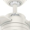 Hunter Fresh White Cabo Ceiling Fan 52" 3-Blade Damp Rated Modern with Wall Control - 2 of 4