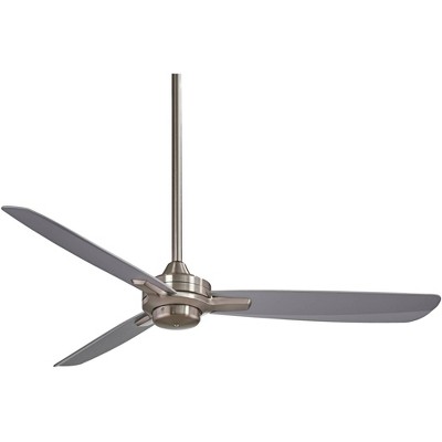 52" Minka Aire Modern 3 Blade Indoor Ceiling Fan Brushed Nickel Silver for Living Room Kitchen Bedroom Family Dining House Home