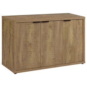 Coaster Pepita Farmhouse 3 Door Wood Accent Cabinet with Adjustable Shelves Mango Brown - 1 of 4