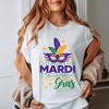 Simply Sage Market Women's Mardi Gras Mask Sparkle Short Sleeve Graphic Tee - 2 of 4