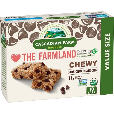 Cascadian Farms Organic Dark Chocolate Chip Chewy Granola Bars - 10ct