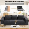 Homdox 110" 3-Seat Cloud Sofa Bed w/Deep Seat & Non Slip Base, L-Shape Chaise for Living Room, No Assembly, - 4 of 4