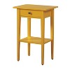HomeStock Yellow Nightstand 28x18x14 Vibrant Bedside Table with Cheerful Finish, Sleek Lines, Storage Drawer and Easy Assembly - 2 of 4