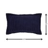 Set of 3 King Jullian Collection 100% Cotton Tufted Unique Luxurious Bold Stripes Design Bedspread Set Navy - Better Trends - 3 of 4