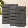 Honeycomb Waffle Border Cotton Medium Weight Towel Set by Blue Nile Mills - 2 of 4