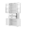 Akoasm 72.5 in. H White Bathroom Cabinet with 2 Drawers & Adjustable Shelf - 4 of 4
