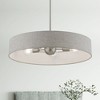 Livex Lighting Elmhurst 5 - Light Pendant in  Brushed Nickel/Shiny White - 4 of 4