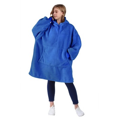 Catalonia Oversized Wearable Blanket Hoodie Sweatshirt with Zipper, Giant Faux Shearling Pullover | Gift for Adults Women Men Teens Wife Girlfriend