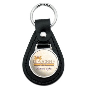 Gilmore Girls Dragonfly Inn Black Leather Keychain - 1 of 4