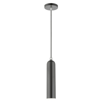 Livex Lighting Ardmore 1 - Light Pendant in  Shiny Dark Gray