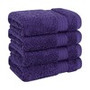 American Soft Linen 100% Cotton Turkish Premium Quality 4 Piece Washcloth Set, 13x13 inches Washcloth Hand Face Towels for Bathroom and Kitchen Washrags - 3 of 4