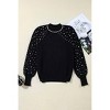 Women's Pearl Beaded Bishop Sleeve Sweater - Shop Lala Loo - 4 of 4