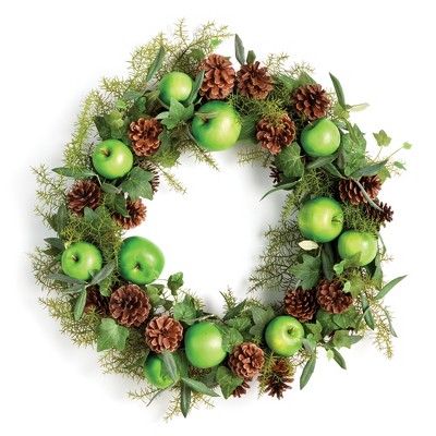 Plum & Post Apple & Mixed Botanicals Wreath 24"