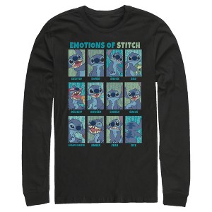 Men's Lilo & Stitch Emotions of 626 Long Sleeve Shirt - 1 of 4