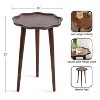 Kate and Laurel Alezar Scallop Wood Side Table, 15x15x22, Walnut Brown - 2 of 4