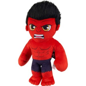 Marvel Plush Talkers Red Hulk Soft Toy 11.75" Collectible Figure with Sounds & Phrases - 1 of 4