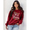Clearlove Christmas Sweatshirt Merry Bright Christmas T-Shirt Long Sleeve Lightweight Holiday Pullover Tops - 2 of 4