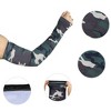 Unique Bargains Basketball Sports Camouflage Cooling Arm Elbow Compression Sleeve Drak Green 1 Pair - 4 of 4