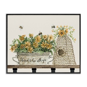 Stupell Industries Bee with You Indoor Insect Honey Flower Harvesting, 16" x 20" - 1 of 4