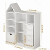 Homhougo Toy and Book Organizer for Kids, Kids Toy Storage Organizer & Bookshelf, Multifunctional Storage Chest with Movable Drawers, White - 2 of 4