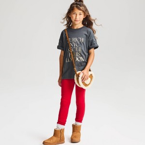 Girls' Cozy Leggings - Cat & Jack™ Dark Red M : Target