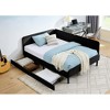 TIRAMISUBEST Sofas Twin/ Full Daybed Convertible Sofa Bed with 2 Storage Drawers Small Space Sofa Guest Room Daybed Adjustable Velvet Sofa Bed - 3 of 4