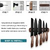 LunaLulinlk Knife Magnetic Strip & 5 Pcs Kitchen Knife Set - Magnetic Knife Holder for Wall Stainless Steel Chef Knife - 3 of 4