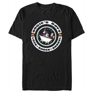 Men's The Nightmare Before Christmas Oogie's Boys Lock Shock Barrel T-Shirt - 1 of 4