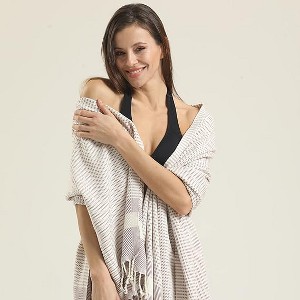 100% Cotton Oversized Beach towels 71x36in - Quick Dry, Sand-Free - Multiple Colors from M.O.S - 1 of 1