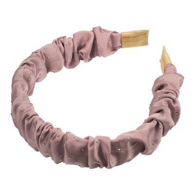 Unique Bargains Women's All Hair Solid Color Pleated Headband 1 Pc