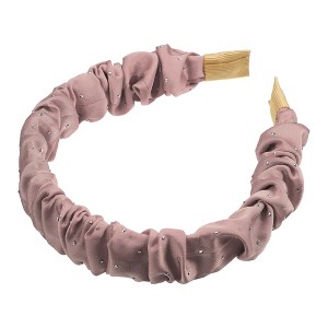 Unique Bargains Women's All Hair Solid Color Pleated Headband 1 Pc - 1 of 4