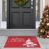 Christmas Tree Snowflake Door Mat Holiday Decorative Welcome Mat Non Slip Doormat Outdoor Indoor Floor Mat - 3 of 4