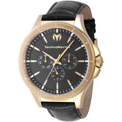 Technomarine TM-822029 Men's MoonSun Day-Date Black Dial Watch