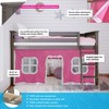 Max & Lily Loft Bed, Low Solid Wood Twin Loft Bunk Beds for Kids with Ladder and Curtain - 2 of 4