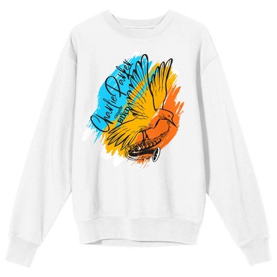 Charlie Parker Graffiti-style Bird With Saxophone White Crew Neck