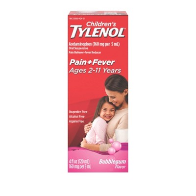 Childrens Tylenol Pain Fever Relief Liquid Acetaminophen 4 Fl Oz Target