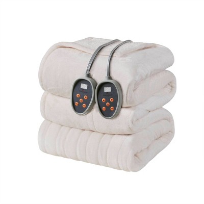 Twin Ivory Knitted Reversible Heated Blanket
