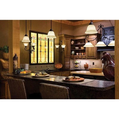 Manor Oil Rubbed Bronze Mini Pendant with Frosted Glass Shade