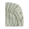 Babyletto Muslin All-Stages Bassinet Sheet, GOTS Certified Organic Cotton - Moss Stripe - 4 of 4
