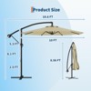 Garvee 10FT Offset Patio Umbrella, Hanging Cantilever Umbrella Outdoor Sun Shade with Easy Tilt Adjustment, 8 Ribs, UV Protection for Backyard, Pool - 3 of 4