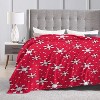 Lomsoe Christmas Pine Tree White Winter Couch Throw Blanket Flannel Soft Blanket for Living Room Bed Sofa Travel Office Camping. - 4 of 4