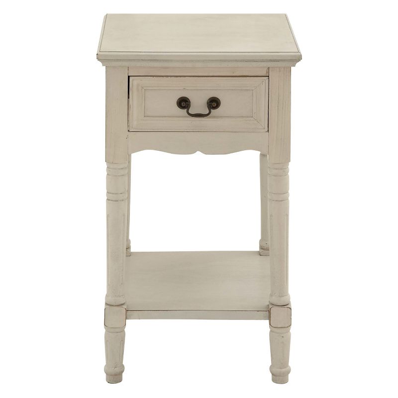 Traditional Wood Accent Table Ivory - Olivia & May, 3 of 17