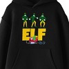 Elf Movie Big Title Logo and Characters Youth Black Graphic Hoodie - 2 of 3