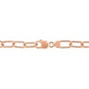 EVERLY JEWELRY | Rose Plated Sterling Silver 9mm Fancy Paperclip Chain Bracelet - 7.5 in - 2 of 4