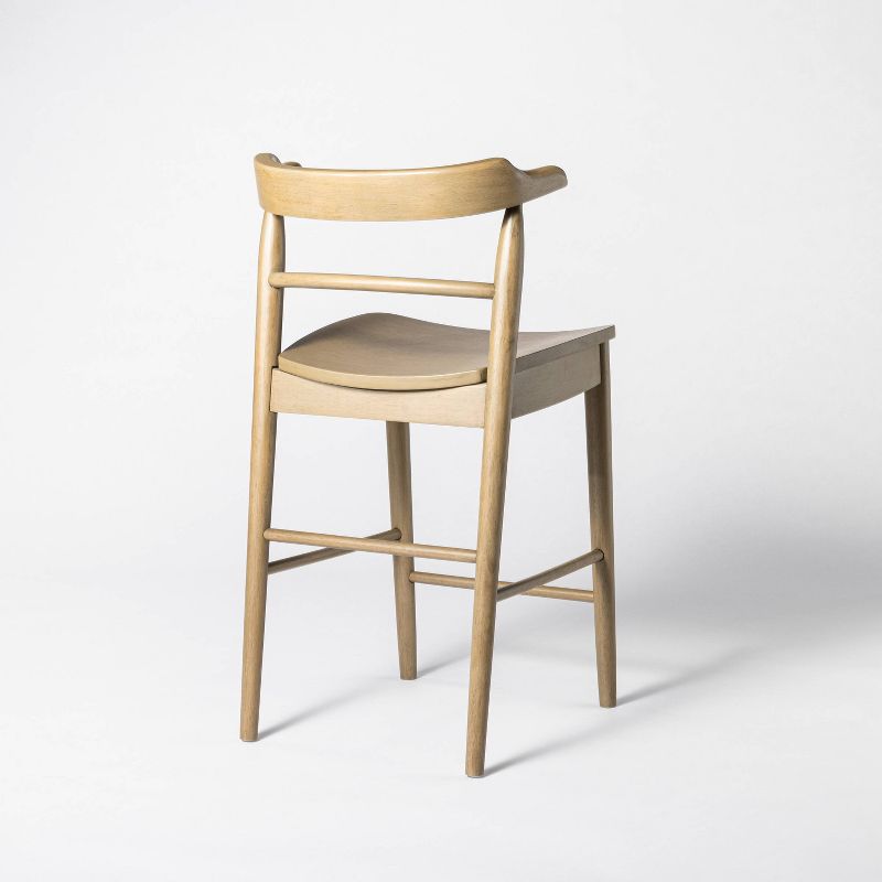 Kaysville Curved Back Wood Counter Height Barstool - Threshold™ designed with Studio McGee, 5 of 14