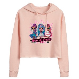 Women's - LOL Surprise! - We're All Queens Cropped Graphic Hoodie - 1 of 3