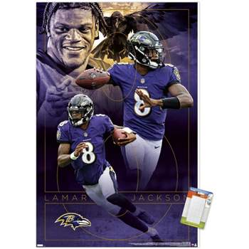 Trends International NFL Baltimore Ravens - Lamar Jackson 20 Unframed Wall Poster Prints