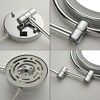 8 Inch LED Wall Mount Two-Sided Magnifying Makeup Vanity Mirror 1X/3X Magnification Plug 360 Degree Rotation Waterproof Button Shaving Mirror - 4 of 4